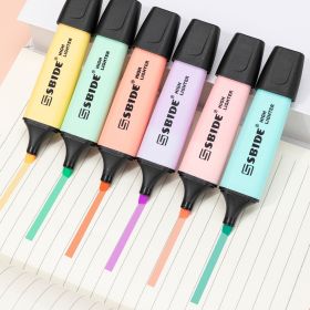 6pcs Macron Color Fluorescent Markers For Marking Key Points For Study And Office