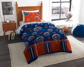 New York Mets OFFICIAL MLB Twin Bed In Bag Set