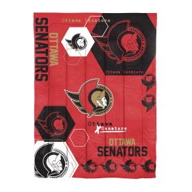 Senators OFFICIAL NHL "Hexagon" Twin Comforter & Sham Set; 64" x 86"