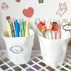 1pc Simple Style Multifunctional White Pen Holder Stationery Office Pen Holder Desktop Storage