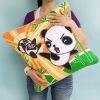 [Kung Fu Panda] Embroidered Applique Pillow Cushion / Floor Cushion (19.7 by 19.7 inches)