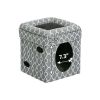 2-Story Cat Cube, Geometric Gray