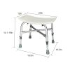 FCH Medical Bathroom Safety Shower Tub Heavy Duty Aluminium Alloy Bath Chair Bench White