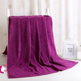 Large Cotton Absorbent Quick Drying Lint Resistant Towel (Option: Wine red extra thick-120x200cm)