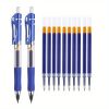 Press And Push Gel Pen 2 Pens + 10 Refills/PACK Bullet 0.5MM, Red, Blue And Black Three Colors Optional