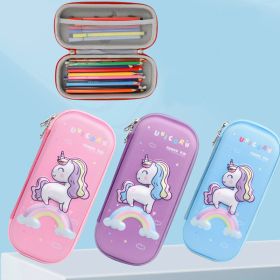 Cartoon EVA Pencil Case 3D Anti-fall Pencil Bag (Style: Unicorn - Pink)