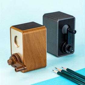 Deli Pencil Sharpener Durable Automatic Lead-in Student Sketch Learning Stationery Office Supplies (Color: BROWN)