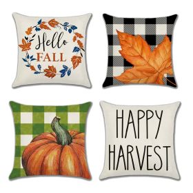 Farmhouse Cushion Case for Sofa Couch Set of 4 (Color: SET 1)