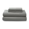 400 Thread Count Hygro Cotton Bed Sheet Set, Queen, Grey Flannel