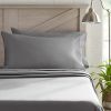 400 Thread Count Hygro Cotton Bed Sheet Set, Queen, Grey Flannel